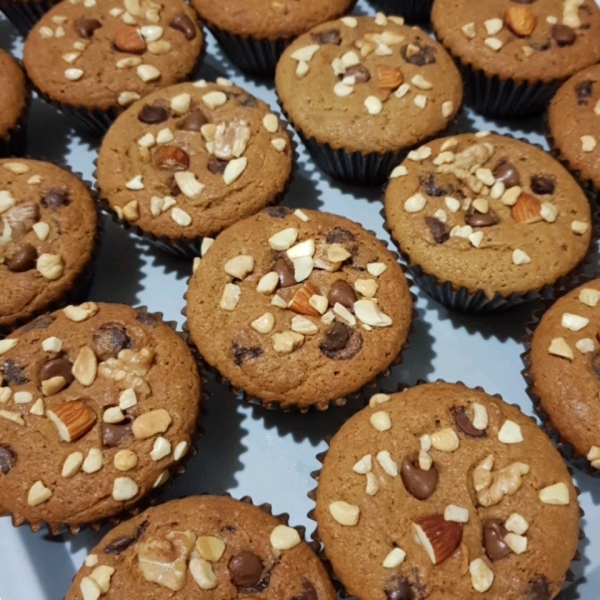 Mocha Chocolate Chip Banana Muffins