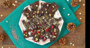 Pistachio, Pink Peppercorn, and Currant Bark