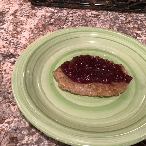Pork Cutlets with Cranberry Wine Sauce