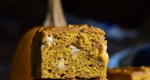 White Chocolate and Walnut Pumpkin Bars