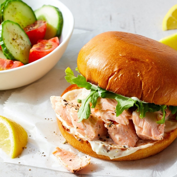 Instant Pot Salmon Sandwiches with Aioli