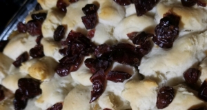 Sausage, Cranberry, and Biscuit Breakfast Bake