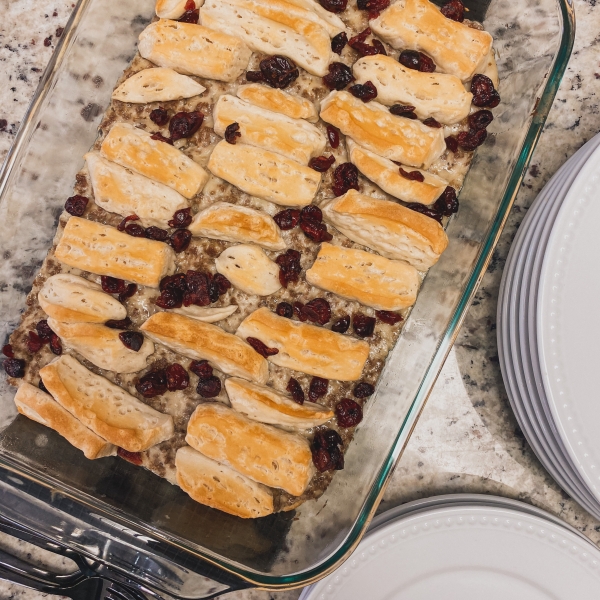 Sausage, Cranberry, and Biscuit Breakfast Bake