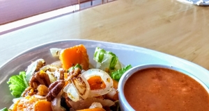 Roasted Butternut Squash Salad with Bacon and Onions