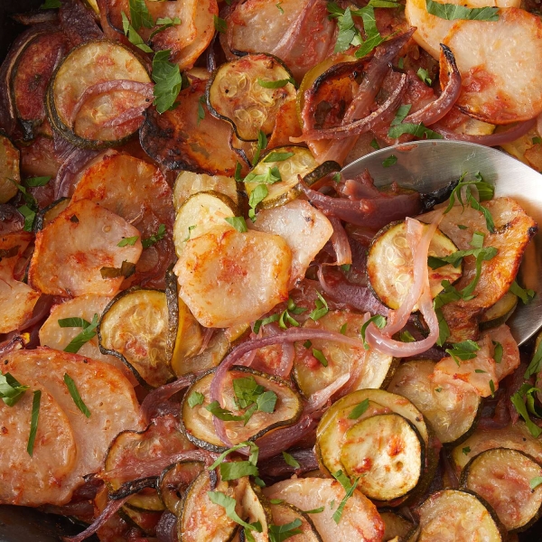 Briam (Greek Baked Zucchini and Potatoes)