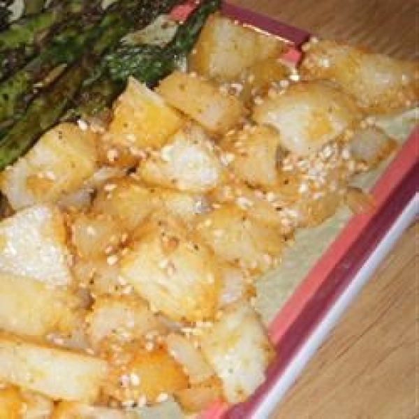 Oven Fried Sesame Potatoes