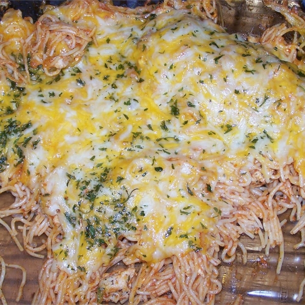 Baked Spaghetti with Chicken