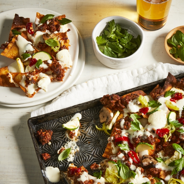 Beefy Lasagna Nachos