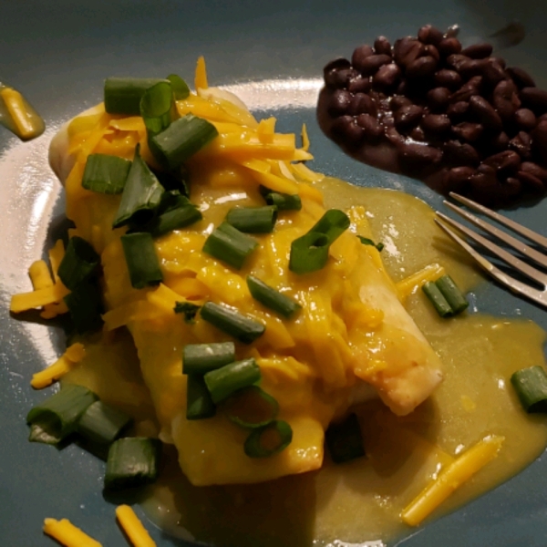 Chicken Chimichangas with Green Sauce
