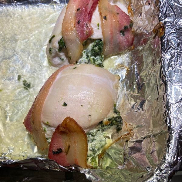Gorgonzola Stuffed Chicken Breasts Wrapped in Bacon