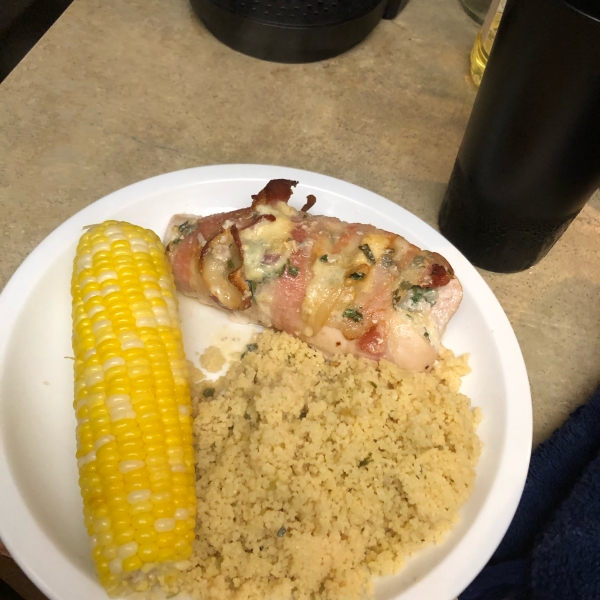 Gorgonzola Stuffed Chicken Breasts Wrapped in Bacon