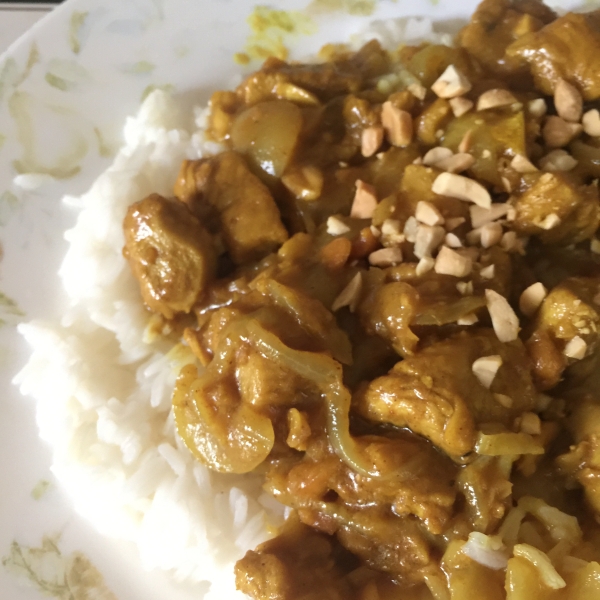 Coconut Curry Chicken and Peanuts