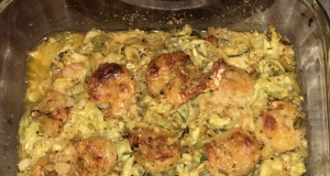 Cheesy Shrimp and Zucchini Casserole