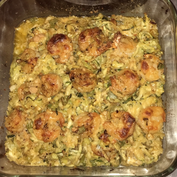 Cheesy Shrimp and Zucchini Casserole