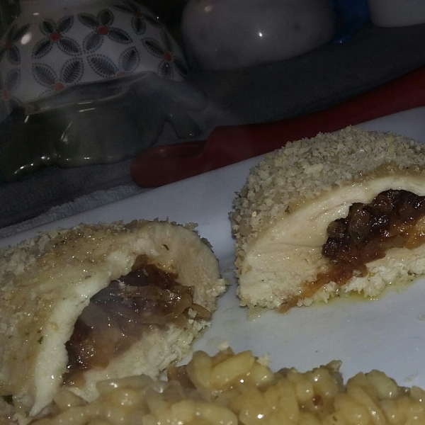 Caramelized Onion and Gouda Stuffed Chicken