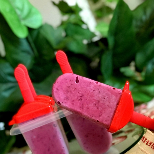 Peach-Blackberry Yogurt Pops