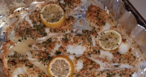 Baked Flounder With Dill And Caper Cream