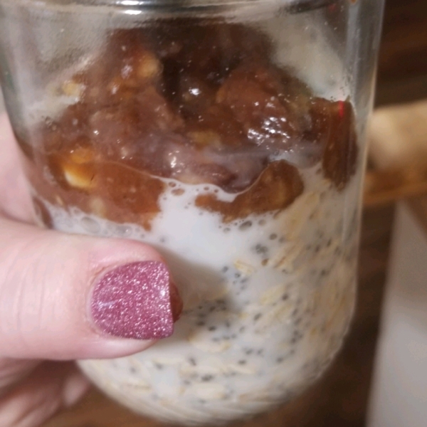 Almond Butter & Jam Overnight Oats