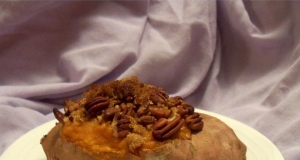 Stuffed Baked Sweet Potatoes with Pecans