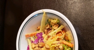 Vegan Spaghetti Squash Noodle Salad with Peanut Sauce