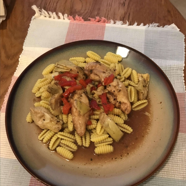 Lemony Chicken with Artichoke Hearts