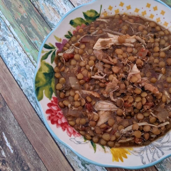 Slow Cooker Chicken and Lentil Soup