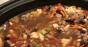 Slow Cooker Hearty Mixed Bean Stew with Sausage