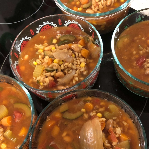 Instant Pot Vegan Vegetable and Barley Soup