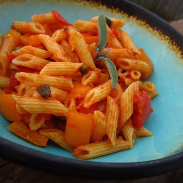 Linguine with Fresh Sage-Caper Sauce