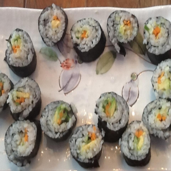 Homemade Vegetable Sushi