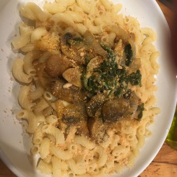 Scallops and Spinach over Pasta