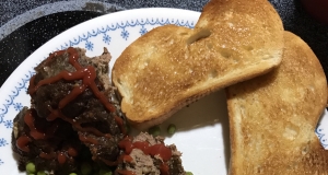 Baby Red Mashed Potatoes and Peas with Spring Meatloaf