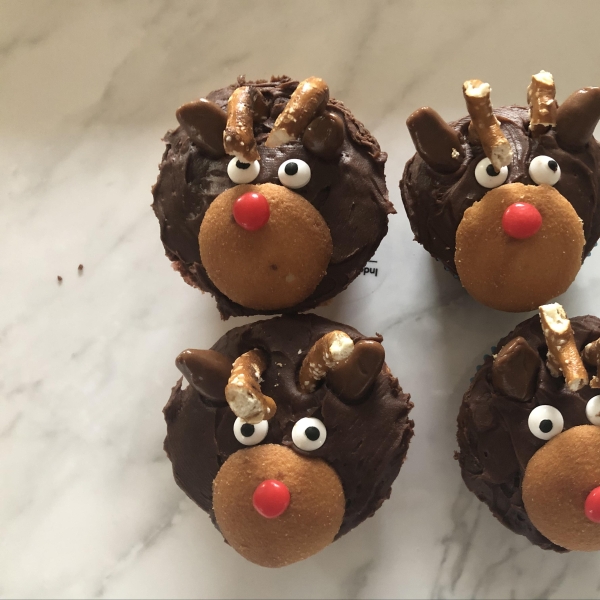 Christmas Reindeer Cupcakes