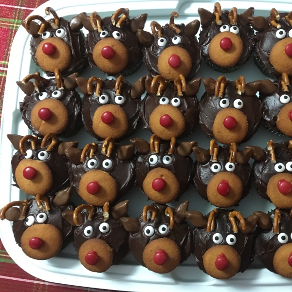 Christmas Reindeer Cupcakes