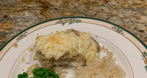 Macadamia-Crusted Sea Bass with Mango Cream Sauce