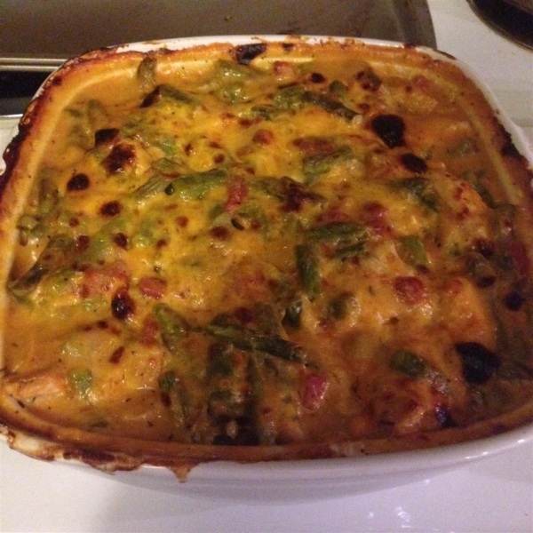 Cheesy Chicken Asparagus Casserole