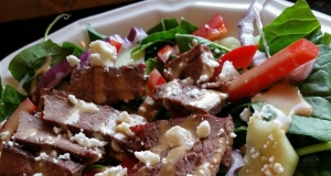 Spinach 'n' Steak Salad with Chipotle Honey Mustard