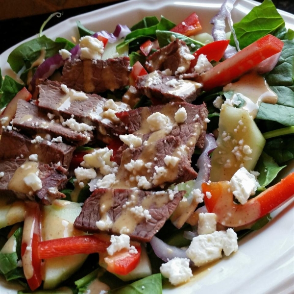 Spinach 'n' Steak Salad with Chipotle Honey Mustard
