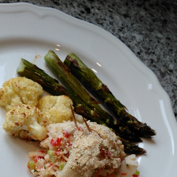 Stuffed Sole with Imitation Crab