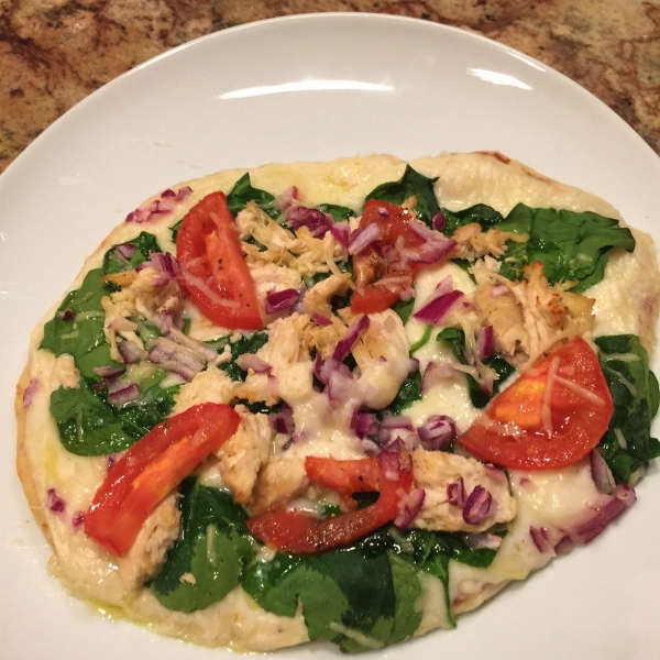 Chicken Florentine Flatbread Pizza