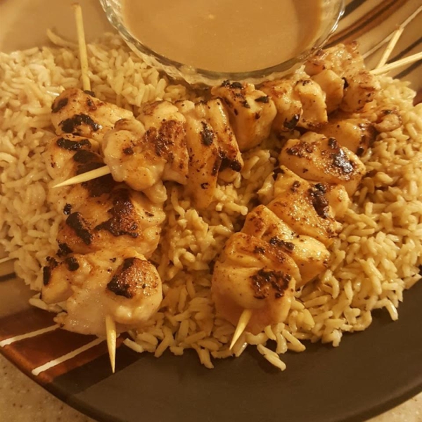 Indonesian Chicken Skewers with Peanut Sauce (Satay Ayam)
