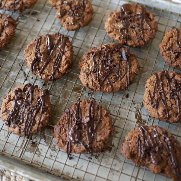 Almond Butter and Cacao Nib Cookies