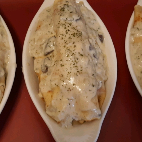 Chicken and Mushroom Crepes