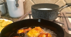 Fried Jackfruit with Chocolate Sauce