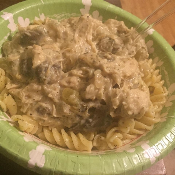 Slow Cooker Chicken with Mushroom Wine Sauce