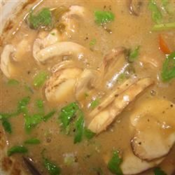 Slow Cooker Chicken with Mushroom Wine Sauce