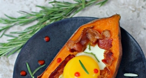 Bacon Egg Stuffed Sweet Potato