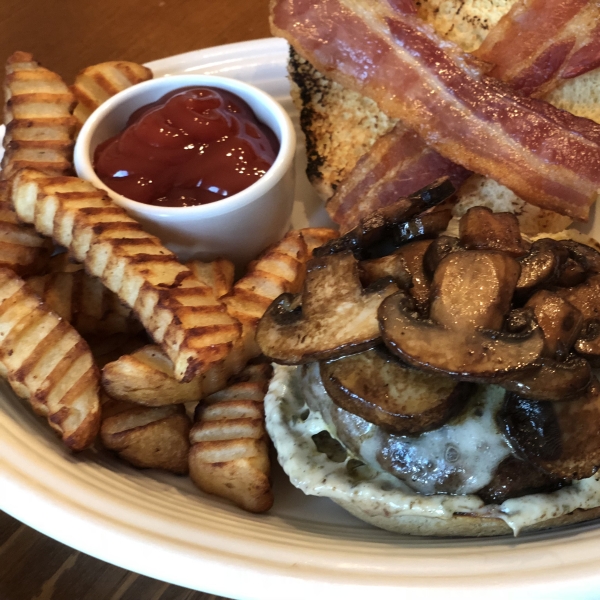 Bacon-Mushroom-Swiss Burger