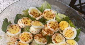 Deviled Egg Salad with Romaine