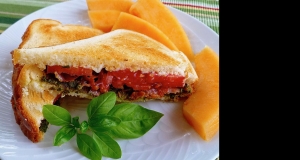 Bacon, Basil Pesto, and Tomato Sandwich